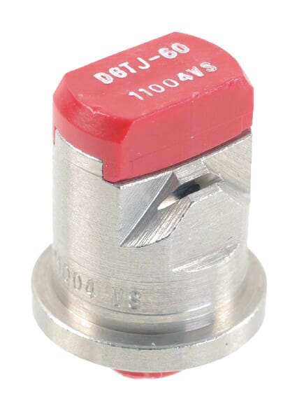 Doppelflachstrahldüse DGTJ 110° rot V2A aus der Kategorie Spritzgestänge und Düsen