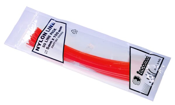 Trimmerschnüre, rot, 5,0mm, 0,15m (05200244P50) von Tecomec
