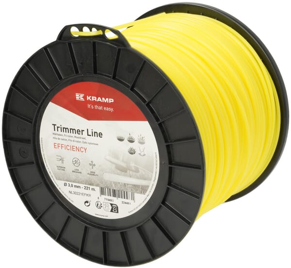 Mähfaden Ø 3.0mm x  221m rund gelb Efficiency (NL30221EFKR) von Kramp