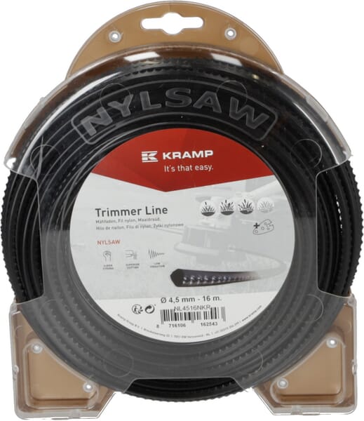 Nylonfaden Ø 4.5mm 16m viereckig schwarz Kramp (NL4516NKR) von Kramp