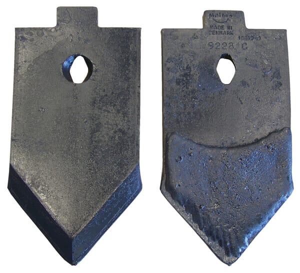 Grubberspitze 240x120x10mm, gehärtet, flach, 1 Loch, passend für Kerner 92281KR