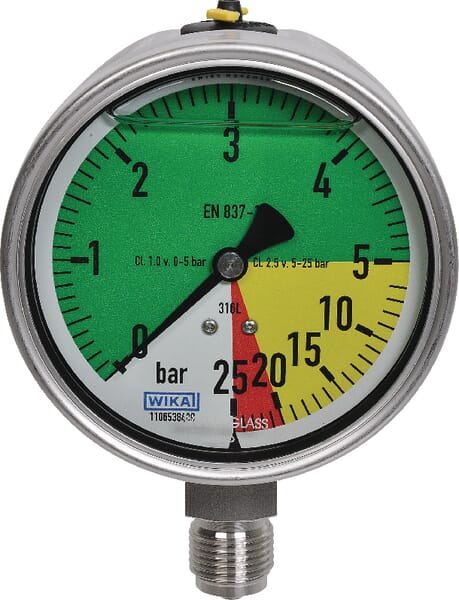 Manometer ø100 mm 0-5/25 1/2" aus der Kategorie Regeltechnik