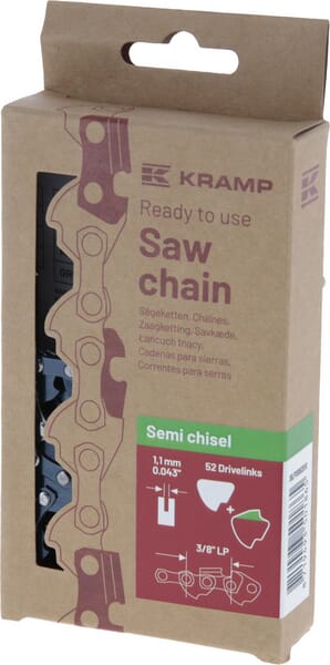 Sägekette 3/8" 1.1mm 52 DL Halbmeißel, Kramp Efficiency (38LP11SB52EKR) von  Kramp
