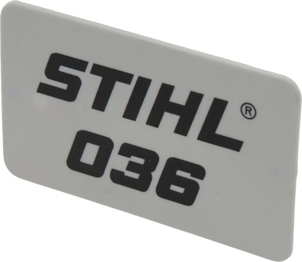 Typenschild 036 (11259671508) von Stihl Aus unserem Sortiment für Stihl Ersatzteile