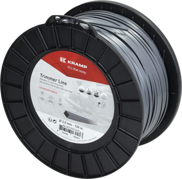 MähfadenØ 3mm 129m viereckig Titanium Power grau Kramp (NL30129TSKR) von Kramp