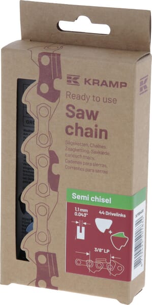 Sägekette 3/8" 1.1mm 44 DL Halbmeißel, Kramp Efficiency (38LP11SB44EKR) von  Kramp