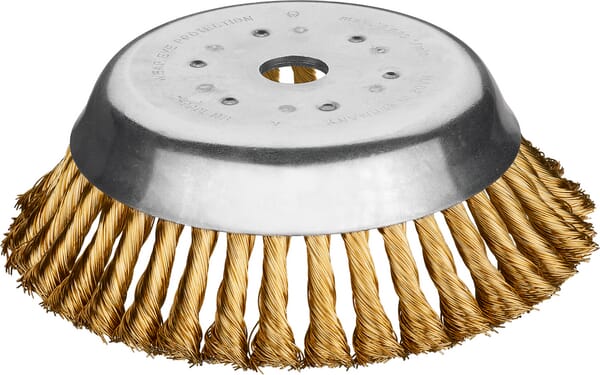 Unkrautbürste 180 x 25,4 mm Premium Messing Pro 36 Knoten (4765M101WB) von Lessmann