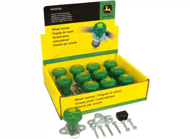 JOHN DEERE Lenkradknauf Lenkhilfe Logo Grün-Gelb JOHN DEERE Lenkradknauf Lenkhilfe Logo Grün-Gelb