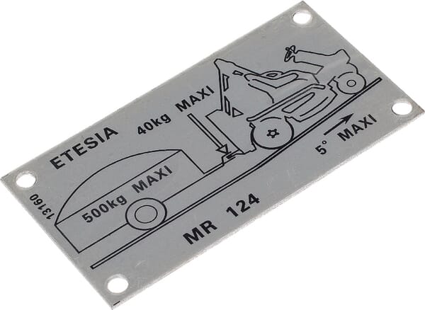 Typenschild MR124 (13160)