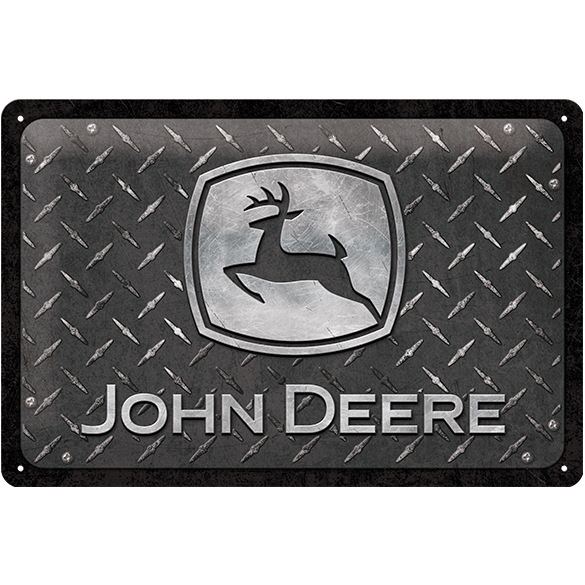 JOHN DEERE Blechschild "Diamond Plate" 20x30 cm