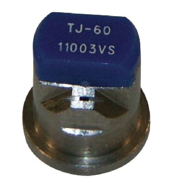 Doppelflachstrahldüse TJ 110° blau V2A aus der Kategorie Spritzgestänge und Düsen