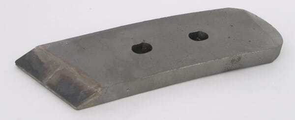 Scharspitze 230x70x20mm, links, gehärtet, flach, 2 Löcher, passend für Goizin 703234CKR