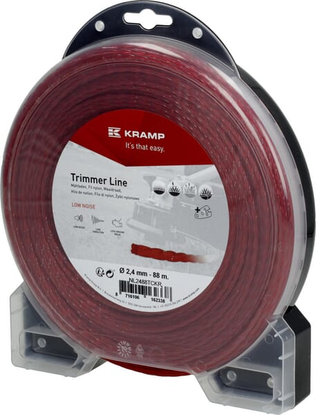 Mähfaden Ø 2.4mm 88m gedreht geräuscharm rot Kramp (NL2488TCKR) von Kramp