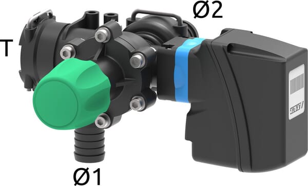 Elektrisches Hauptsteuerventil mit einstellbarem Höchstdruckventil und T5-Gabelkupplung 150l/m 20 bar aus der Kategorie Regeltechnik