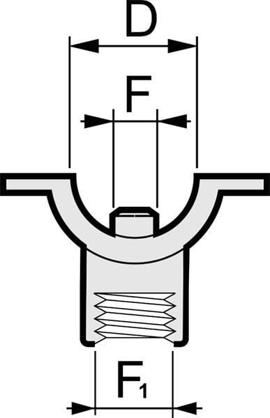 Klemme G 3/8" Außengewinde mit Mutter aus der Kategorie Spritzgestänge und Düsen