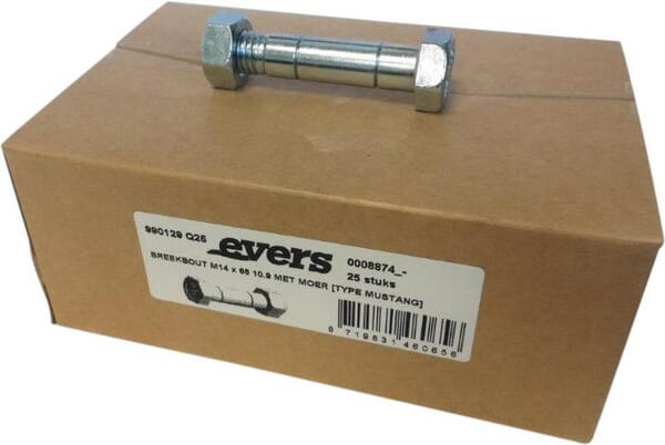 Scherschraube mit Mutter (25x), M14x66, 10.9, TYP MUSTANG 990129Q25