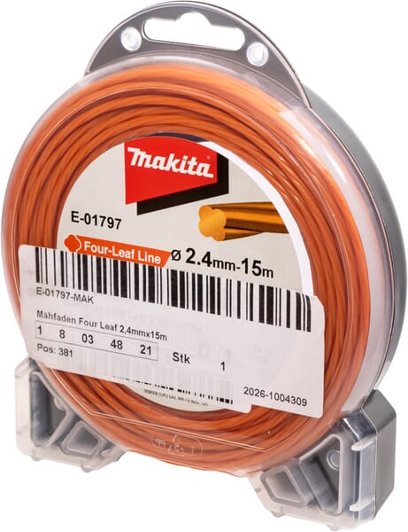 Vierkant Mähfaden 2,4 mm x 15 m (E01797) von Makita