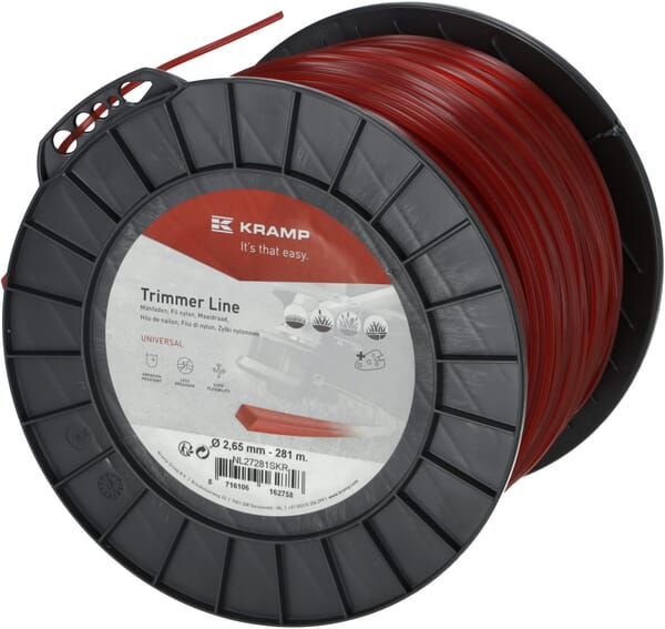 Mähfaden Ø 2.65mm 281m viereckig rot Kramp (NL27281SKR) von Kramp