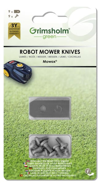 Messer, 9 Stck, passend zu Mähroboter Mowox (FGP1170) von Grimsholm