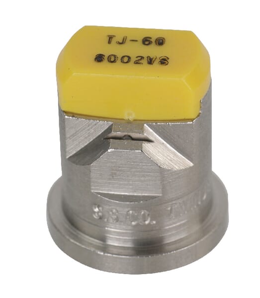 Doppelflachstrahldüse TJ 80° gelb V2A aus der Kategorie Spritzgestänge und Düsen