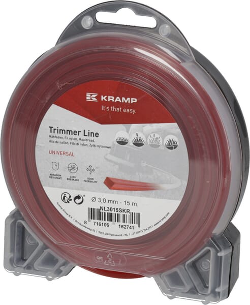 Mähfaden Ø 3mm 15m viereckig rot Kramp (NL3015SKR) von Kramp