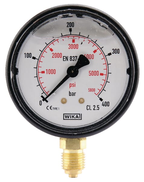 Manometer Ø63 0-400bar ¼" unte (MA63400L04PLGF) – passend für Vogel & Noot