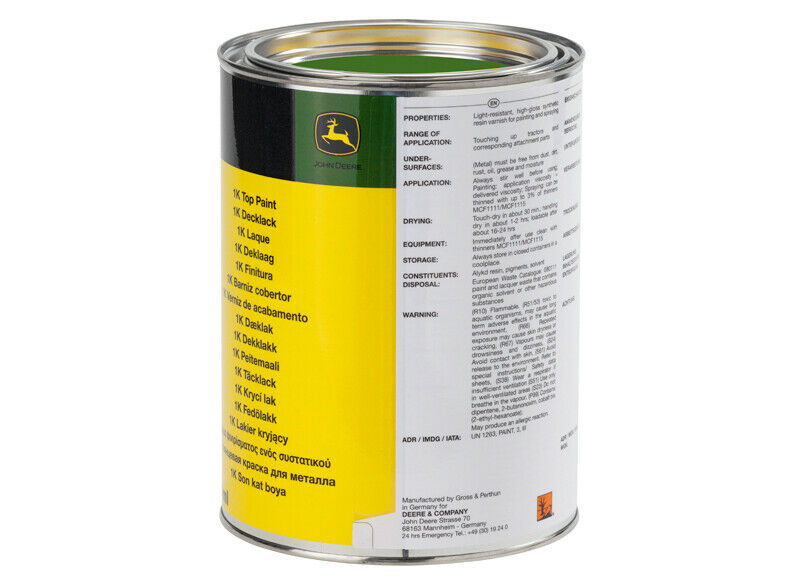 MCF23025 JOHN DEERE 2,5 Liter Decklack verschiedene Farben JOHN DEERE 2,5 Liter Decklack verschiedene Farben MCF23025
