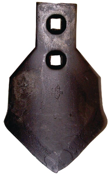 Grubberspitze 198x120x8mm, gekrümmt, 2 Löcher, passend für Universal CP040070
