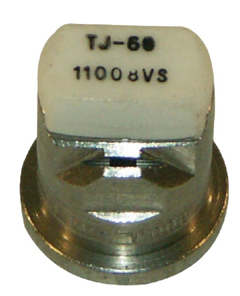 Doppelflachstrahldüse TJ 110° weiß V2A aus der Kategorie Spritzgestänge und Düsen