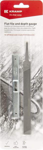 Flachfeile mit Tiefenlehre auf Kartonblister (DGFF001KR) von  Kramp