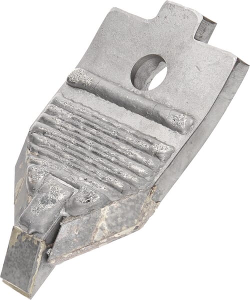Grubberspitze 240x120x10mm, gehärtet, gekrümmt, 1 Loch, passend für Kerner 92281CN