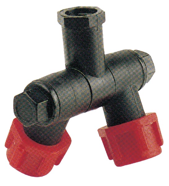 Gelenk-Düsenhalter doppelt 1/4" aus der Kategorie Spritzgestänge und Düsen