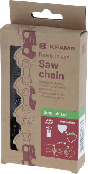 Sägekette 3/8" 1.1mm 40 DL Halbmeißel, Kramp Efficiency (38LP11SB40EKR) von  Kramp