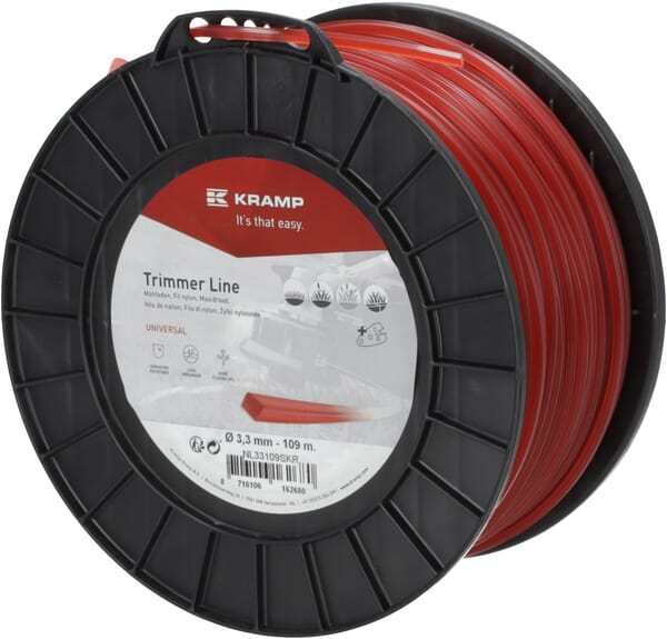 Mähfaden Ø 3.3mm 109m viereckig rot Kramp (NL33109SKR) von Kramp