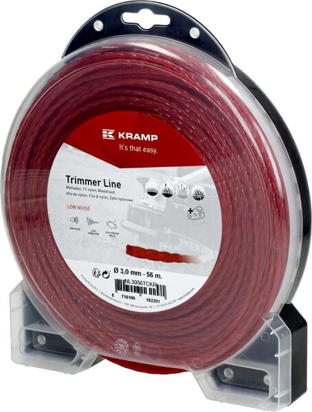 Mähfaden Ø 3mm 56m gedreht geräuscharm rot Kramp (NL3056TCKR) von Kramp