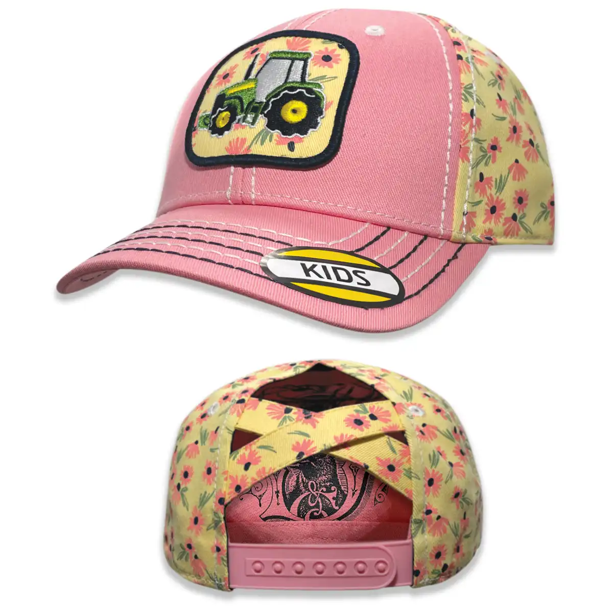 JOHN DEERE Kinder Cap Rosa mit Traktor