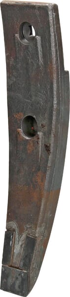 Grubberspitze 350x80x30mm, gehärtet, gekrümmt, 1 Loch, passend für Köckerling (915776KR) – passend für Köckerling