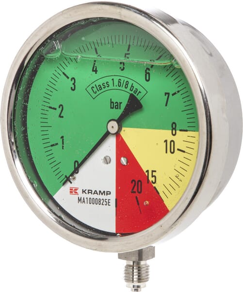 Manometer Ø100mm 0-8-15-25 1/4" BSP  Anschluss unten aus der Kategorie Regeltechnik