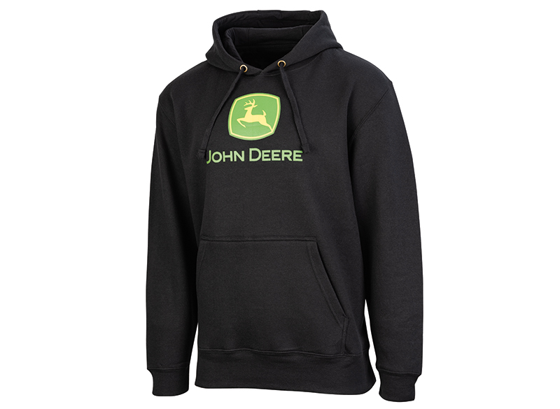 JOHN DEERE Kapuzenpullover schwarz Trademark Logo