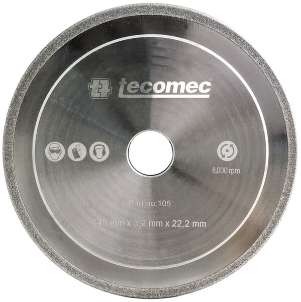 Diamantschleifscheibe 145x22,2x4,8mm für 3/8" Kettenteilung (01005054) von  Tecomec