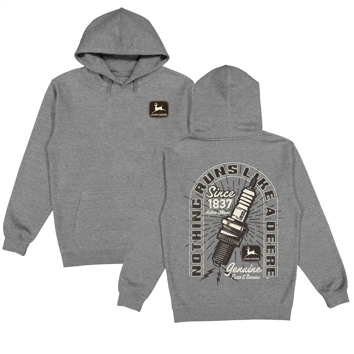 JOHN DEERE Kapuzensweatshirt Grau 
