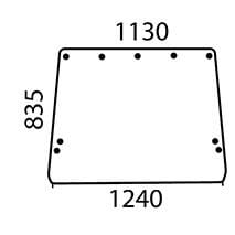 Kabine Rear window R50758