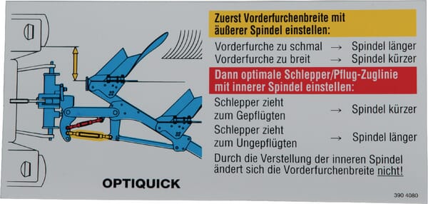 Frontansicht Lemken Aufkleber Optiquick Opal D