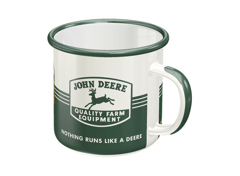 JOHN DEERE Emaille-Tasse "Quality Farm Equipment" Weiß MCN000043208