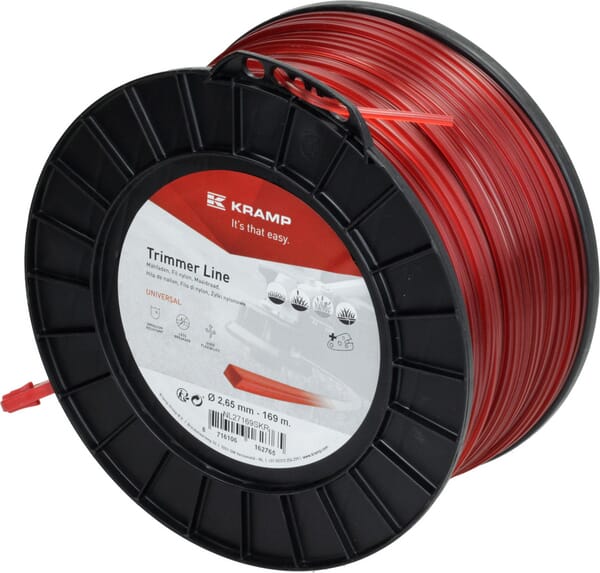 Mähfaden Ø 2.65mm 169m viereckig rot Kramp (NL27169SKR) von Kramp