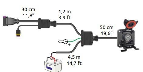Stromkabel. ISOBUS implementieren und Anschluss überwachen (UCS) 7m aus der Kategorie Computer und Anzeige