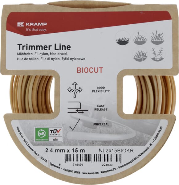 Trimmerschnur Ø2,4x15m, rund Kramp Biocut Starch (NL2415BIOKR) von Kramp
