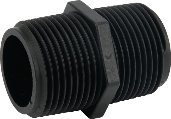 Kurzer Nippel aus Polyethylen 1" aus der Kategorie Schlauchanschlüsse