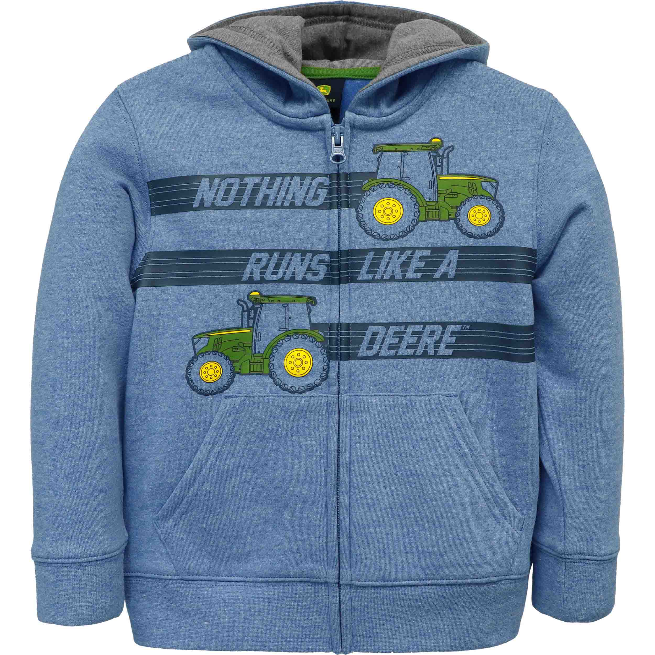 JOHN DEERE Fleece-Kapuzensweatjacke Kinder "Nothing Runs Like A Deere"