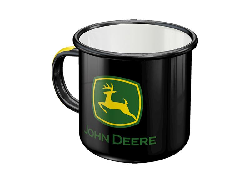 JOHN DEERE Emaille-Tasse "Nothing Runs Like A Deere" Schwarz MCN000043209 img_4